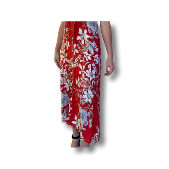 Pull & bear-Red flowery dress🌸 - Picture 3 of 4